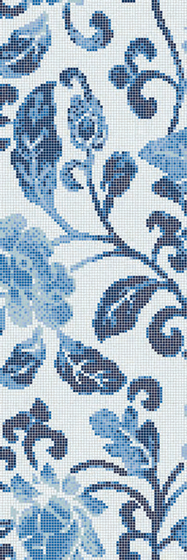Summer Flowers Blue A mosaic | Glass mosaics | Bisazza