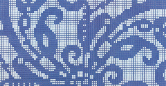 Embroidery Blue mosaic | Mosaïques verre | Bisazza