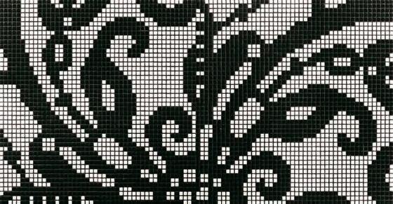 Embroidery Black mosaic | Mosaïques verre | Bisazza