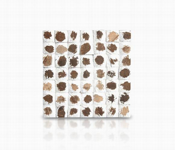 Cocomosaic tiles white patina polka dots grain | Coconut mosaics | Cocomosaic