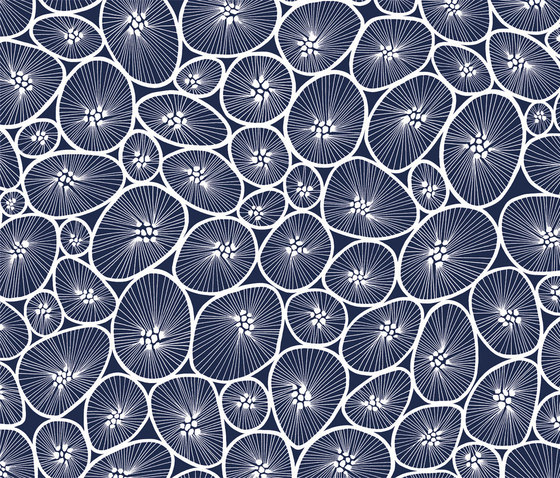 Korall blue I white | Drapery fabrics | BANTIE