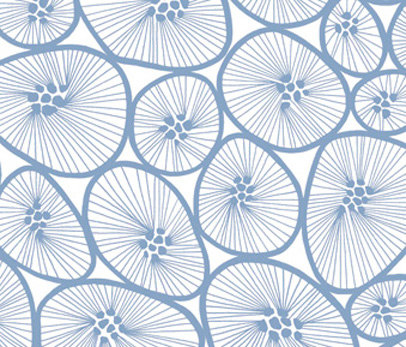 Korall white I blue | Tessuti decorative | BANTIE