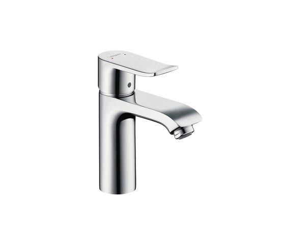 hansgrohe Metris Single lever basin mixer 110 with pop-up waste set for vented hot water cylinders | Wash basin taps | Hansgrohe