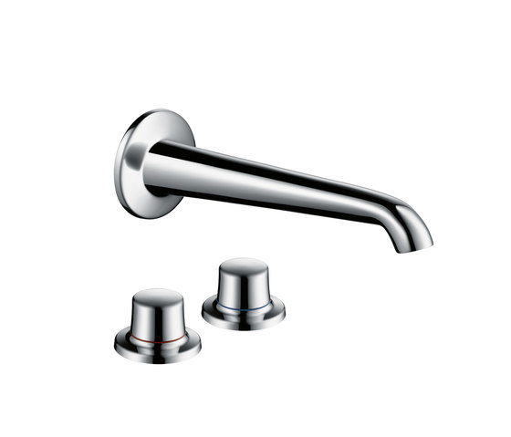 AXOR Bouroullec 2-handle basin mixer with wall spout 200 mm for concealed installation and valves for mounting on basin|console | Wash basin taps | AXOR
