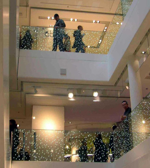 powerglass® balustrade: Galeries Lafayette | Stair railings | Peter Platz Spezialglas