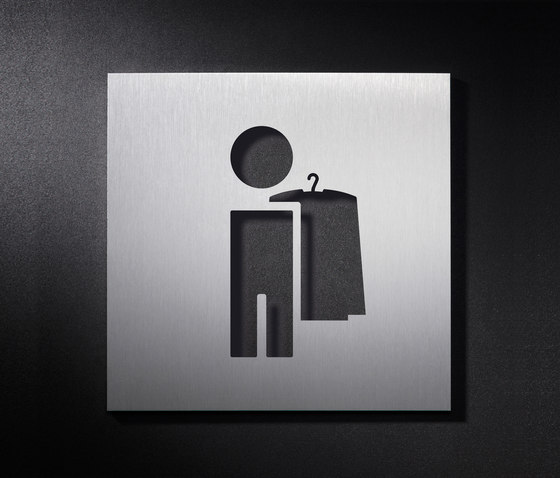 Hinweisschild Garderobe Herren | Symbols / Signs | PHOS Design