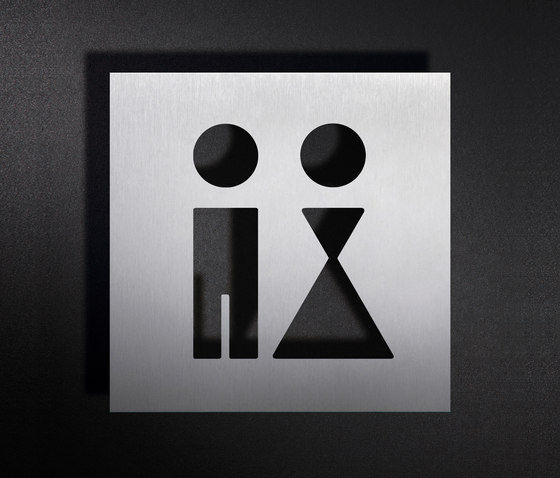 Cartello WC per uomini e donne | Pittogrammi / Cartelli | PHOS Design