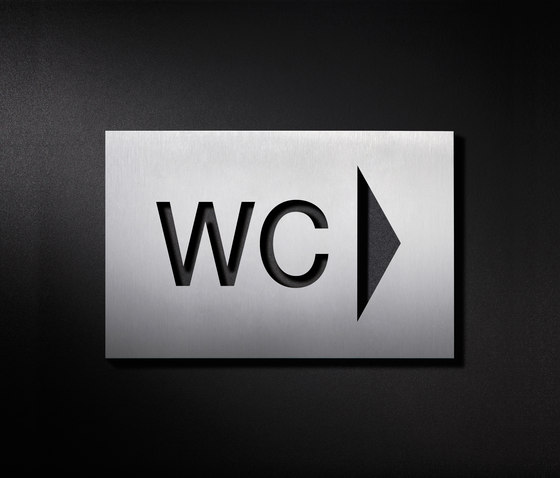 WC sign, arrow pointing right | Symbols / Signs | PHOS Design