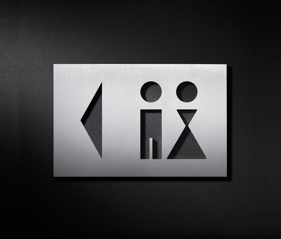 Hinweisschild Wegweiser WC | Piktogramme / Beschriftungen | PHOS Design