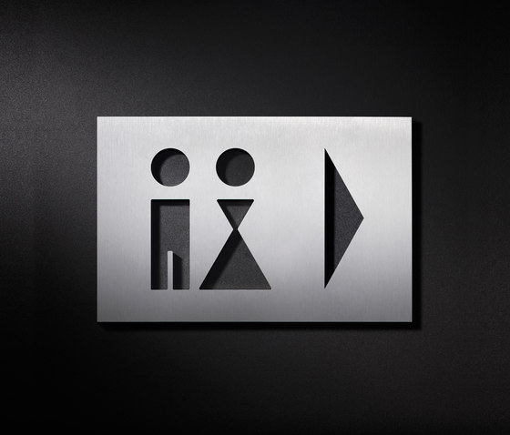 Hinweisschild Wegweiser WC | Piktogramme / Beschriftungen | PHOS Design