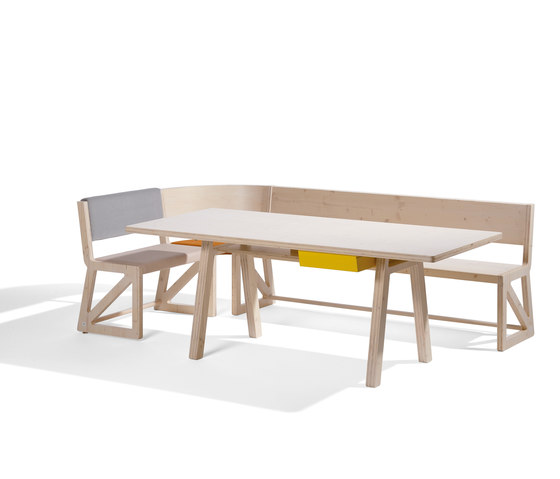 Stijl cornerbench amd table | Ensembles table et chaises | Richard Lampert