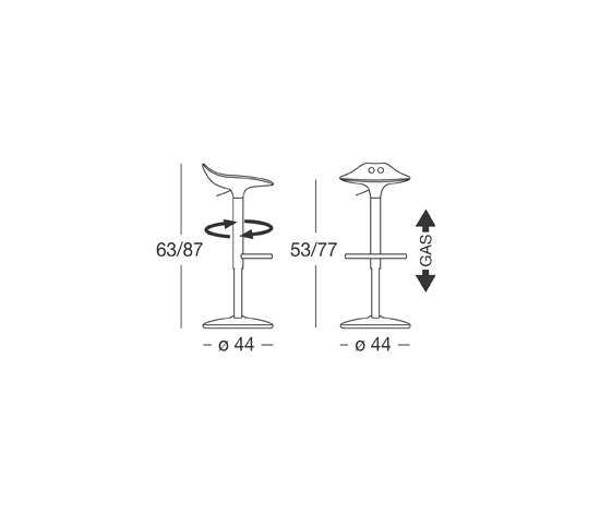 Frog Up stool | Taburetes de bar | SCAB Design