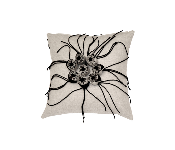 New Anais cushion ecru antracite | Cushions | Poemo Design