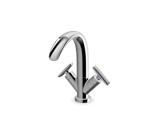 Curveprime | 2 handles basin one-hole mixer | Wash basin taps | LAUFEN BATHROOMS