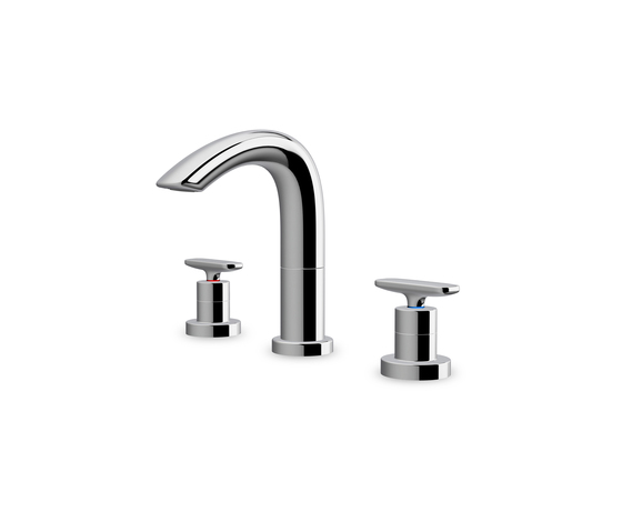 Curveprime | 2 handles basin 3-holes mixer | Grifería para lavabos | LAUFEN BATHROOMS