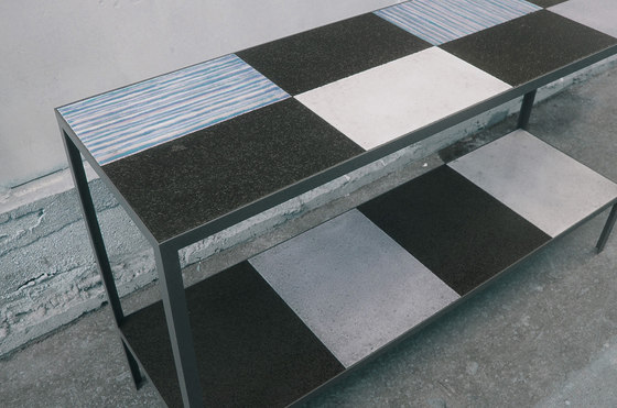 Furniture Sideboard Black & White | Natural stone tiles | Ulrike Weiss