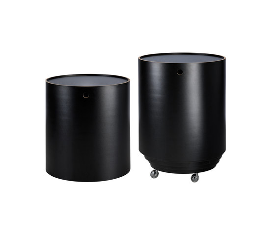 Party Set Black | Table and Chairs | Poufs / Polsterhocker | Verpan