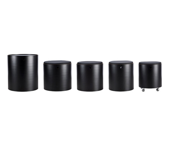 Party Set Black | Table and Chairs | Poufs | Verpan