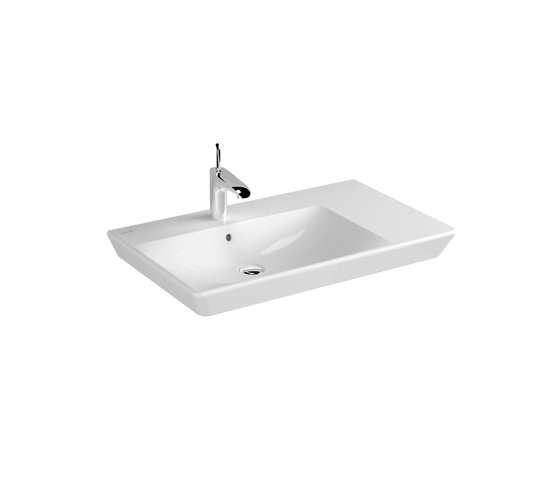 T4 Washbasin asymmetric, 80 cm | Wash basins | VitrA Bathrooms