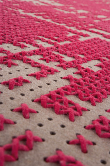 Canevas Rug Abstract Pink 7–8 | Formatteppiche | GAN