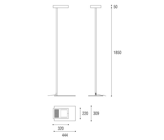 W Flat Floorstanding | Lámparas de pie | QC lightfactory