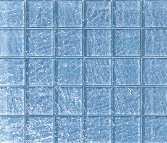 Onde 48x48 Azzurro Q | Glass mosaics | Mosaico+