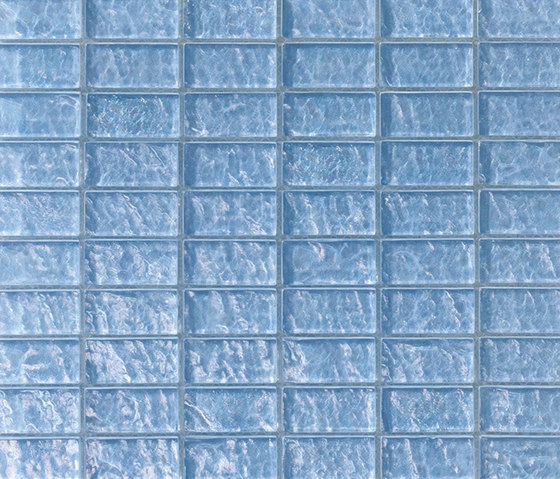 Onde 23x48 Azzurro R | Glas Mosaike | Mosaico+