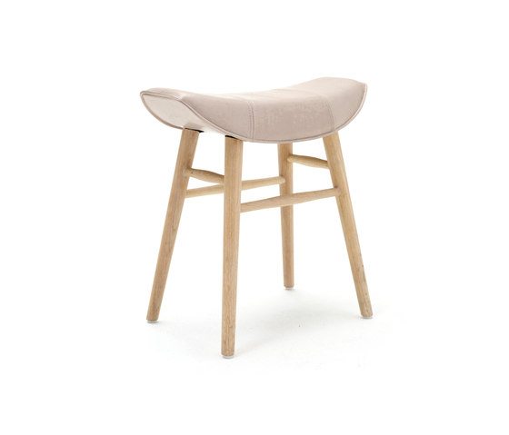 Kya | Stool Seat with wooden frame | Pouf | FREIFRAU MANUFAKTUR