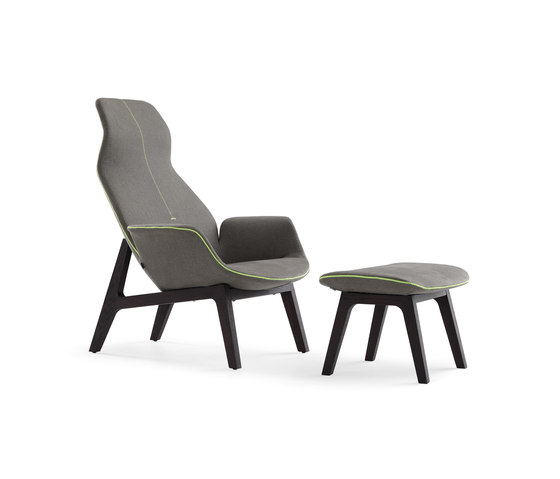 Ventura Lounge armchair I pouf | Armchairs | Poliform