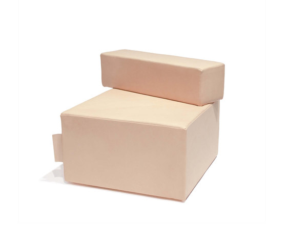 Coffee Cube Backrest Leather | Poufs / Polsterhocker | Green Furniture Concept