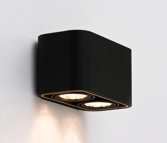 Docus Wall II black structured anodized gold | Wall lights | Wever & Ducré