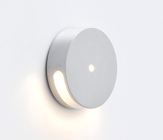 Blink round brushed aluminium | Wall lights | Wever & Ducré