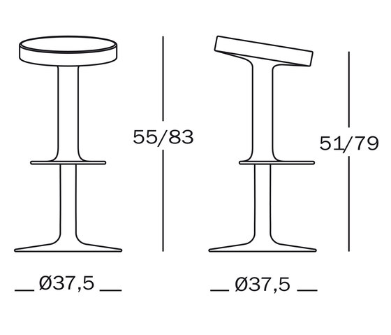 Sweet Stainless Steel Stool | Bar stools | Magis