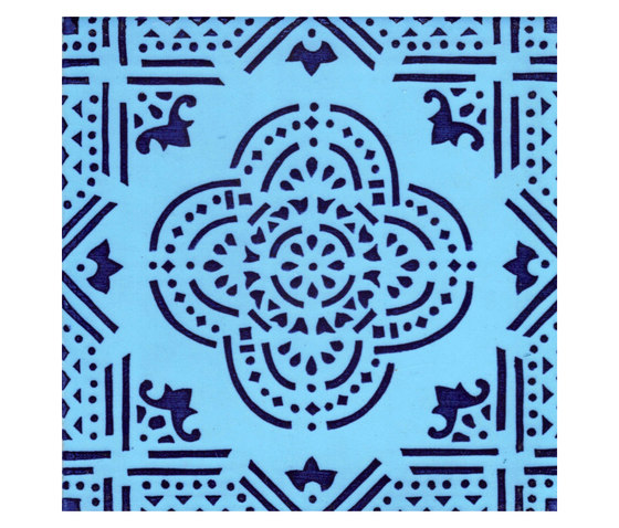 Madras Fondo bianco decoro azzurro | Baldosas de cerámica | La Riggiola