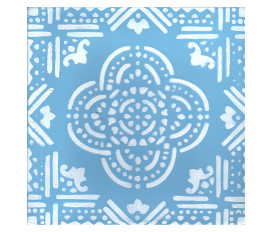 Madras Fondo bianco decoro azzurro | Ceramic tiles | La Riggiola