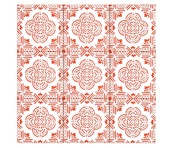 Madras Fondo bianco decoro rosso | Baldosas de cerámica | La Riggiola