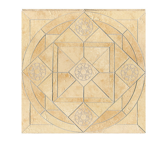 Ancient Jerusalem | Decoro intarsio rosone Cedron Gold | Piastrelle ceramica | Lea Ceramiche