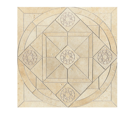 Ancient Jerusalem | Decoro intarsio rosone Hebron White | Piastrelle ceramica | Lea Ceramiche