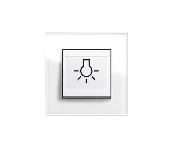 Esprit Glass | Switch with touch-activation symbol | interuttori pulsante | Gira