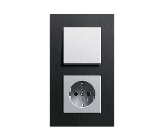 Esprit Aluminium Schwarz | Switch range | interuttori pulsante | Gira