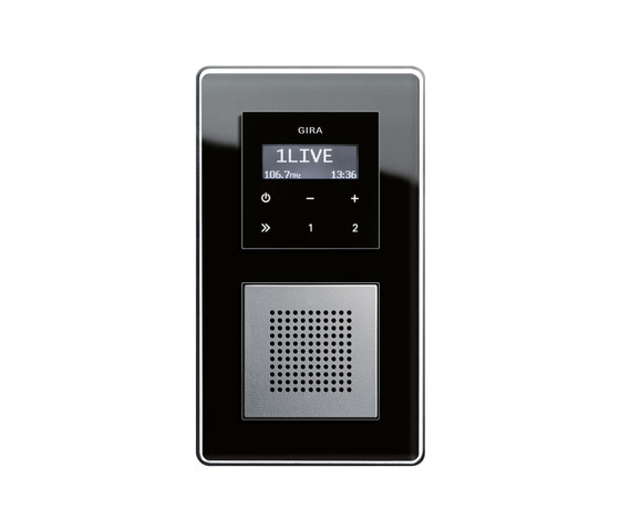 Esprit Glass C | RDS flush-mounted radio | Systèmes radio | Gira