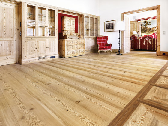 LARCH wide-plank brushed | white oil | Wood flooring | mafi