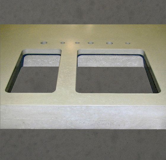 Küchenarbeitsplatte Ausschnittvarianten | Küchenspülbecken | OGGI Beton