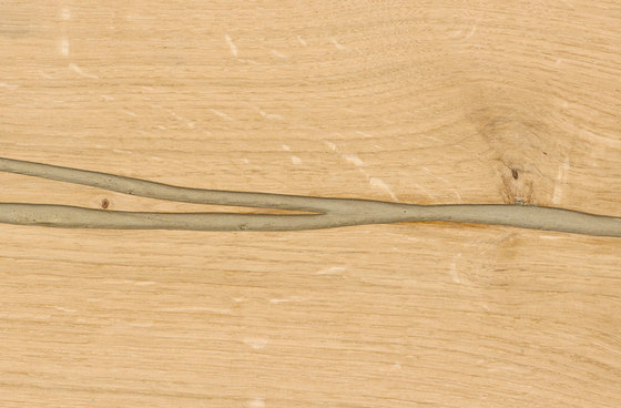 mafi CHÊNE Corail doré avec noeuds lame large. brossé  |  huilé blanc | Planchers bois | mafi