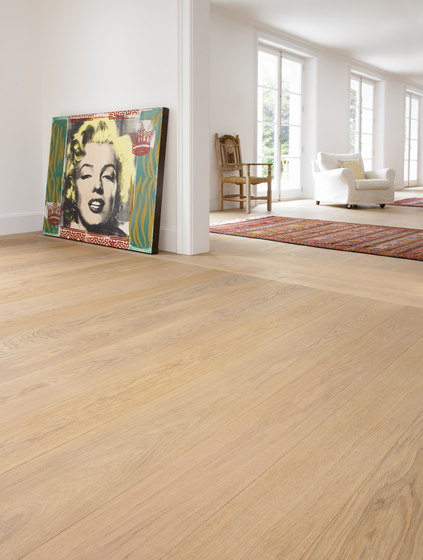 OAK Clear Wide-Plank brushed | white oil | Wood flooring | mafi