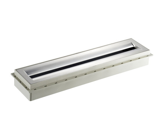 Zentrix grating stainless steel matt, frame grey | Linear drains | DALLMER