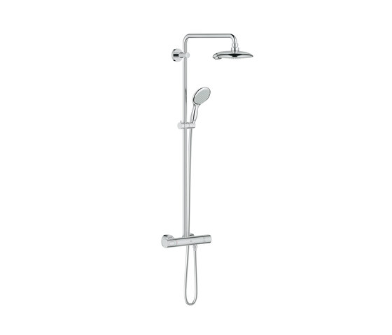 Power & Soul Shower system with bath thermostat for wall mounting | Grifería para duchas | GROHE