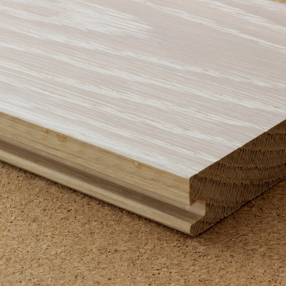 Pigmented brushed solid oak flooring | Legno | selected by Materials Council
