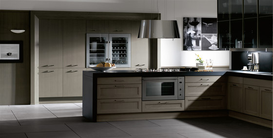 Matim roble green barna roble green foro acero cristal bronce | Fitted kitchens | DOCA