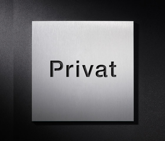 Beschriftungs-Schild Privat | Piktogramme / Beschriftungen | PHOS Design